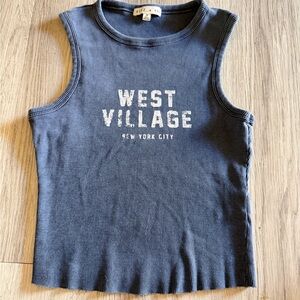 West Village Blue Crop Top